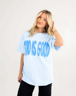 "God Is Good" Blue Tee