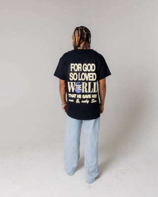"For God So Loved The World" Black Tee