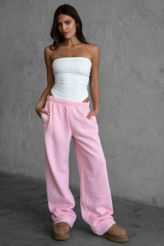 LANI Lightweight Fleece Wide Leg Sweatpants