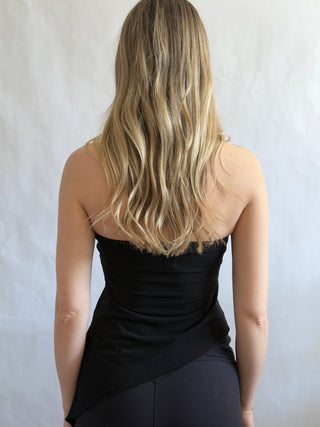 Black Asymmetrical Tube Top