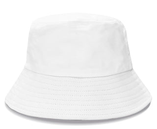 White bucket hat on a white background