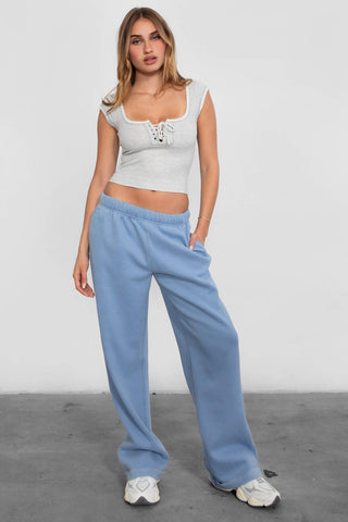 LANI Lightweight Fleece Wide Leg Sweatpants