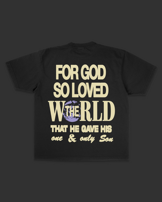 "For God So Loved The World" Black Tee
